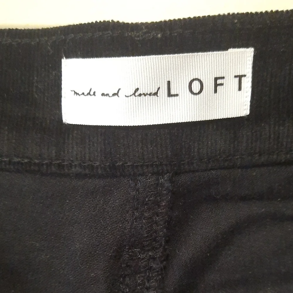 LOFT Jet Black Corduroy Pants - Picture 2 of 8